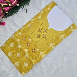 Elegant 100% Cotton Nightwear with Handcrafted Neckline Detailing