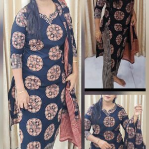 Pure Jaipur Cotton Suit Set with embroidery