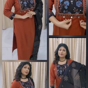 Pure Cotton Suit Set with Patchwork Yoke