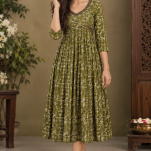 Elegant Semi-Silk Handworked Kurta