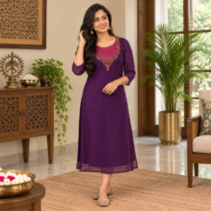 Elegant Georgette Handworked Kurta