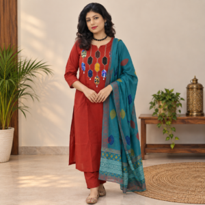Pure Cotton Patch Work Salwar Suit Set